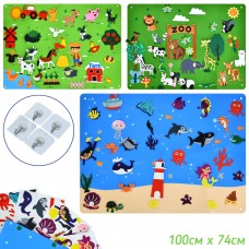 Обучающая доска BabyToys INT 0008 с фигурками на липучке