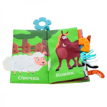Детская книжка BabyToys HB 0016 ABC с пищалкой и прорезывателем Детская книжка BabyToys HB 0016 ABC с пищалкой и прорезывателем