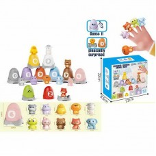 Пальчиковый театр BabyToys с домиками, 10 животных, 2в1