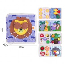 Мягкая книжка-бизиборд BabyToys 25005 с сортером и липучками