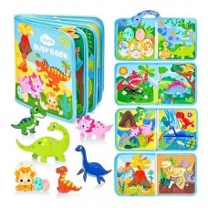 Мягкая книжка-бизиборд BabyToys динозавры с липучками