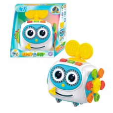 Музична гра "Крутобот" 38441 "WToys", ОЗВУЧУВАННЯ УКРАЇНСЬКОЮ МОВОЮ, підсвічування, казки, пісні, скоромовки, пальчикові ігри, шестерні, тріскачка, в коробці