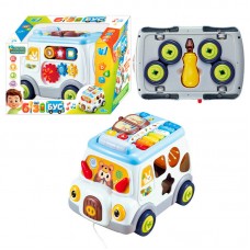 Музичний бізібус 45585 “WToys”, ОЗВУЧУВАННЯ УКРАЇНСЬКОЮ МОВОЮ, пісні, ноти, сортер, в коробці