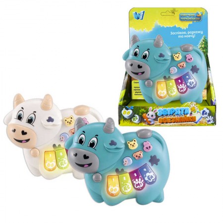 Дитяче піаніно WToys Корівка зі звуками і світлом для малечі