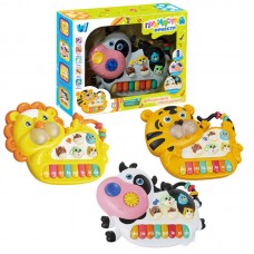 Піаніно “Пухнастий оркестр” 43893 "WToys", ОЗВУЧУВАННЯ УКРАЇНСЬКОЮ МОВОЮ, вірші, пісні, казки, ноти, підсвічування, загадки, скоромовки, в коробці