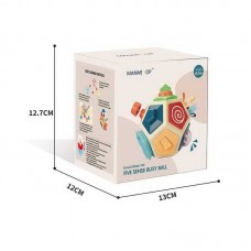 Бизикуб для малышей BabyToys с липучкой и зеркалом Бизикуб для малышей BabyToys с липучкой и зеркалом