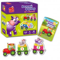 Розвивальна гра з липучками Веселий фермер Vladi Toys 22 деталі