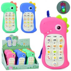 Іграшковий телефон динозавр BabyToys 999-4 зі звуком і світлом