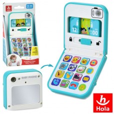 Телефон мобильный HE8972 учебный, 16-8-2см, звук(англ), звуки животных, зеркало, 2 режима громкости, подвижные детали, на бат-ке, в кор-ке