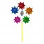 Ветрячок M 5743 вертушка, размер маленький, диам7см, 5цветк, палочка 28см, фольга, 2 вида, разобр