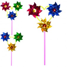 Детский ветрячок BabyToys М1747 с цветочками, диаметр 11 см