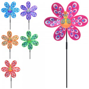 Ветрянок МR 0664-1 квітка, діам.29см, паличка45см, фольга, 6 кольорів