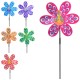 Ветрянок МR 0664-1 квітка, діам.29см, паличка45см, фольга, 6 кольорів