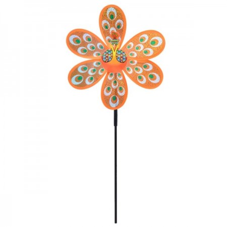 Ветрячок детский BabyToys MR 0664-1 цветок 29см, 6 цветов