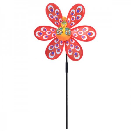 Ветрячок детский BabyToys MR 0664-1 цветок 29см, 6 цветов