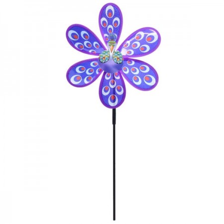 Ветрячок детский BabyToys MR 0664-1 цветок 29см, 6 цветов