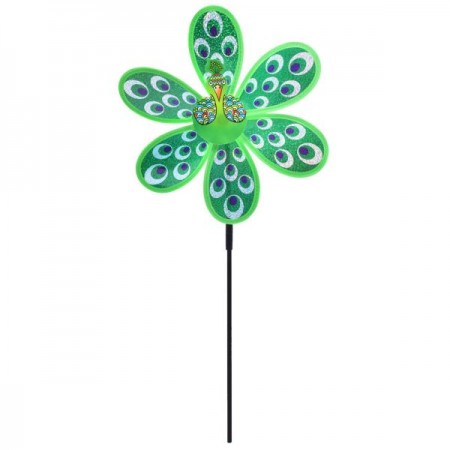 Ветрячок детский BabyToys MR 0664-1 цветок 29см, 6 цветов