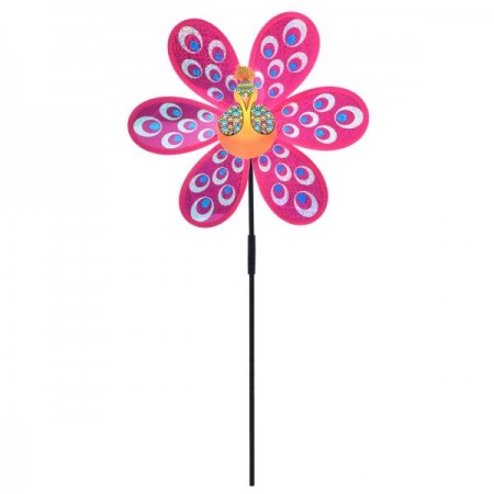 Ветрячок детский BabyToys MR 0664-1 цветок 29см, 6 цветов