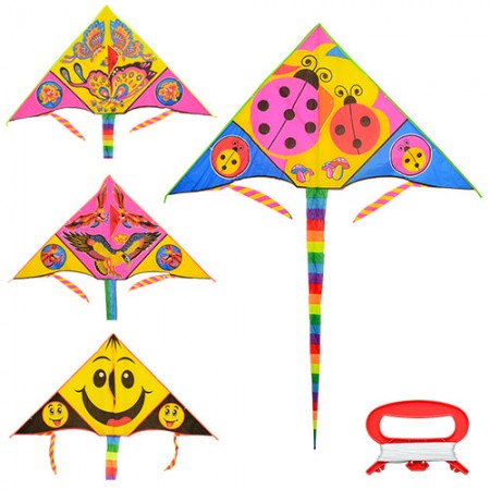 Повітряний змій BabyToys M2980 з хвостом, волосінь 30 м, 160×76 см