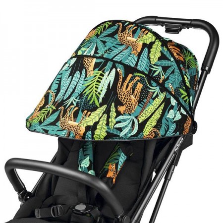 Детская коляска Peg-Perego Selfie черный с тропическим рисунком IP22000000JL24RO01 Детская коляска Peg-Perego Selfie черный с тропическим рисунком IP22000000JL24RO01