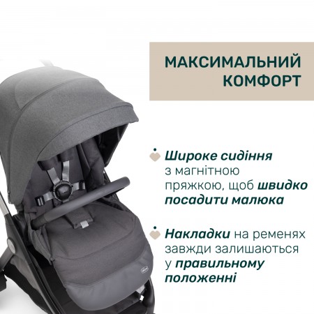 Коляска 2 в 1 Bellagio 2 арт. 87183.45.01 колір Чорний