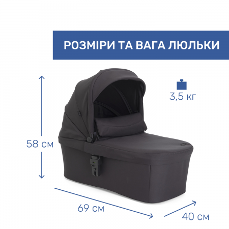 Коляска 2 в 1 Seety арт. 87097.31.01 колір Чорний