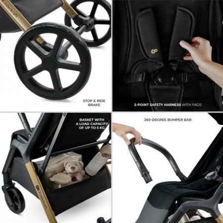 Прогулочная коляска Kinderkraft Loom Black KSLOOM00BLK00BS Прогулочная коляска Kinderkraft Loom Black KSLOOM00BLK00BS
