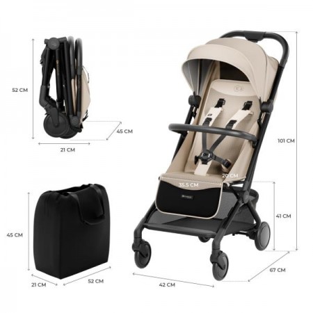 Прогулочная коляска Kinderkraft Pilot 2 Beige KSPILO02BEG0000 Прогулочная коляска Kinderkraft Pilot 2 Beige KSPILO02BEG0000