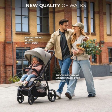 Прогулянкова коляска Kinderkraft Trig 3 Granite Grey KSTRIG03GRY0000