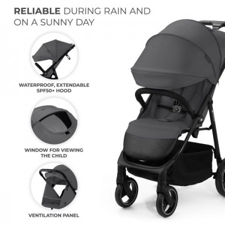 Прогулянкова коляска Kinderkraft Trig 3 Granite Grey KSTRIG03GRY0000
