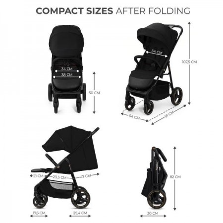 Прогулянкова коляска Kinderkraft Trig 3 Onyx Black KSTRIG03BLK0000