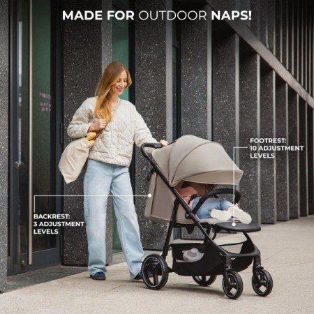 Прогулочная коляска Kinderkraft Trig 3 Stone Beige KSTRIG03BEG0000 Прогулочная коляска Kinderkraft Trig 3 Stone Beige KSTRIG03BEG0000