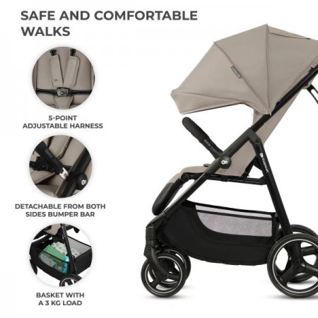 Прогулочная коляска Kinderkraft Trig 3 Stone Beige KSTRIG03BEG0000 Прогулочная коляска Kinderkraft Trig 3 Stone Beige KSTRIG03BEG0000