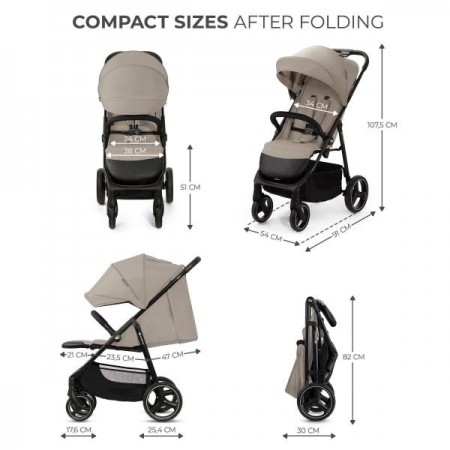 Прогулочная коляска Kinderkraft Trig 3 Stone Beige KSTRIG03BEG0000 Прогулочная коляска Kinderkraft Trig 3 Stone Beige KSTRIG03BEG0000