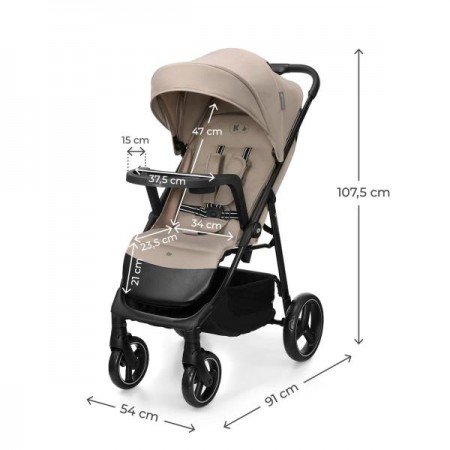 Прогулянкова коляска Kinderkraft Trig 3 Tray Beige KSTRIG03BEG000T