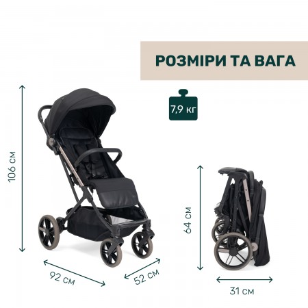 Прогулянкова коляска Dolomiti арт. 87163.94 колір Чорний