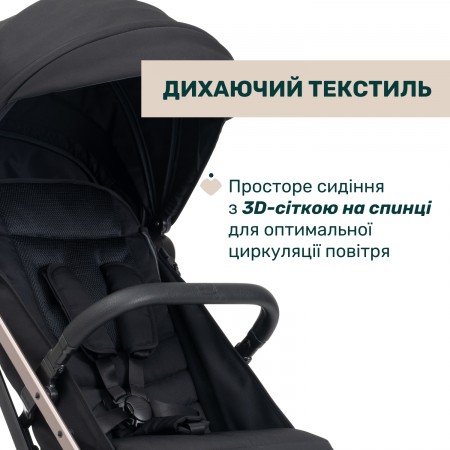 Прогулянкова коляска Dolomiti арт. 87163.94 колір Чорний