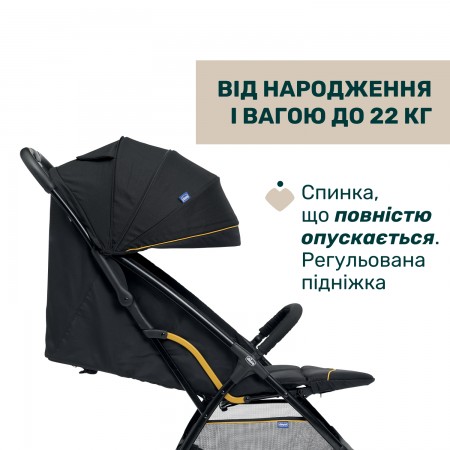 Прогулянкова коляска Glee арт. 87068.73 колір Чорний
