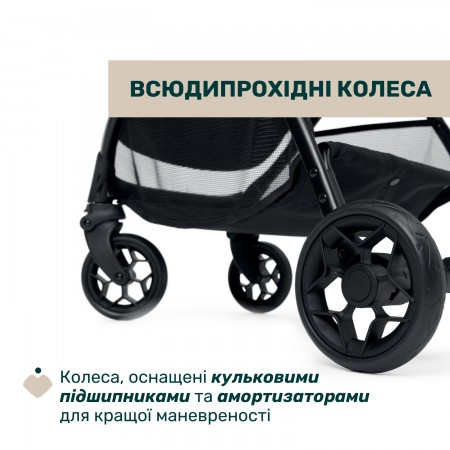 Прогулянкова коляска Glee арт. 87068.75 колір Чорний