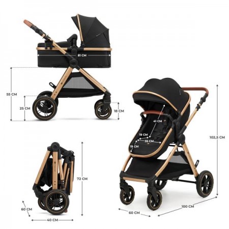 Универсальная коляска 2 в 1 Kinderkraft Esme Black KSESME00BLK2000 Универсальная коляска 2 в 1 Kinderkraft Esme Black KSESME00BLK2000