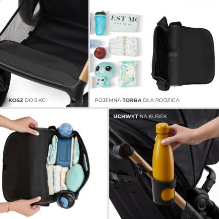 Универсальная коляска 3 в 1 Kinderkraft Moov 2 Pure Black KSMOOV02BLKEV00