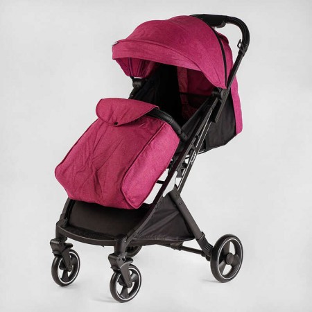 Візок прогулянковий дитячий "JOY" Comfort L-20115 колір РОЖЕВИЙ, рама сталь з алюмінієм, футкавер, підсклянник, телескопічна радиоуправлениичка