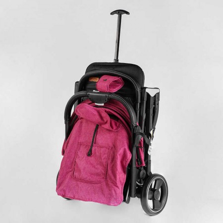 Візок прогулянковий дитячий "JOY" Comfort L-20115 колір РОЖЕВИЙ, рама сталь з алюмінієм, футкавер, підсклянник, телескопічна радиоуправлениичка