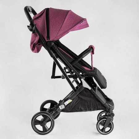 Візок прогулянковий дитячий "JOY" Comfort L-30201 колір ФІОЛЕТОВИЙ, рама сталь з алюмінієм, футкавер, підсклянник, телескопічна радиоуправлениичка