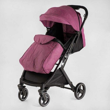 Візок прогулянковий дитячий "JOY" Comfort L-30201 колір ФІОЛЕТОВИЙ, рама сталь з алюмінієм, футкавер, підсклянник, телескопічна радиоуправлениичка