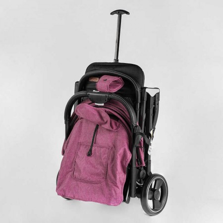 Візок прогулянковий дитячий "JOY" Comfort L-30201 колір ФІОЛЕТОВИЙ, рама сталь з алюмінієм, футкавер, підсклянник, телескопічна радиоуправлениичка