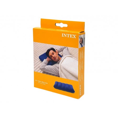 Подушка надувная Intex 68672, флокированная, 43×28×9см, цвет синий Подушка надувная Intex 68672, флокированная, 43×28×9см, цвет синий