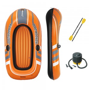Човен 61062 Hydro-Force Raft Set, надувна, весла, ножний насос