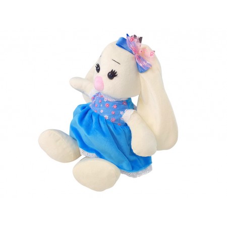 Мягкая игрушка зайчик Басы, 45 см, в текстильном платье, Копиця 00043-08