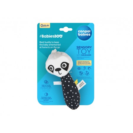 Мягкая сенсорная игрушка с пищалкой BabiesBoo ленивец, Canpol babies 68/095_leni Мягкая сенсорная игрушка с пищалкой BabiesBoo ленивец, Canpol babies 68/095_leni